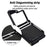For Samsung Galaxy Z Flip5 5G PU Leather Coated PC Phone Case Card Slots Protective Cover - Black - 4