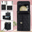 For Samsung Galaxy Z Flip5 5G PU Leather Coated PC Phone Case Card Slots Protective Cover - Black - 7