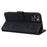 For iPhone 15 Pro Max Dustproof Flower Imprint Phone Cover Calf Texture Stand Wallet Leather Case - Black - 4