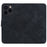 For iPhone 15 Pro Max Dustproof Flower Imprint Phone Cover Calf Texture Stand Wallet Leather Case - Black - 5