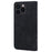 For iPhone 15 Pro Max Dustproof Flower Imprint Phone Cover Calf Texture Stand Wallet Leather Case - Black - 7