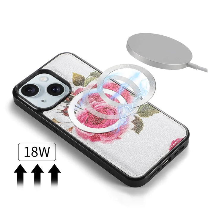 POLA Style 003 Detachable 2-in-1 Phone Case for iPhone 15 TPU+PU Shockproof Case with Wallet, Strap - Pink - 5