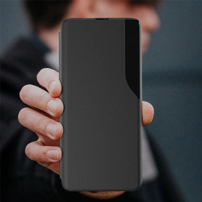 For iPhone 15 Pro Max Phone Case Folio Flip PU Leather Stand Cover - Black - 6