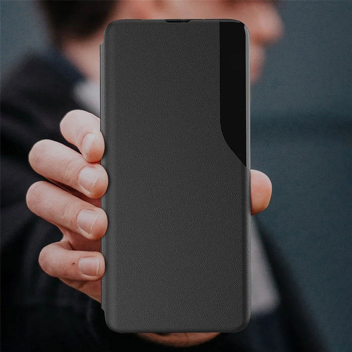 For iPhone 15 Phone Case Folio Flip PU Leather Stand Cover - Black - 6