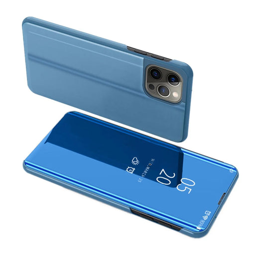 For iPhone 15 Pro Flip Leather Cover with Stand Full Body Protective Phone Case - Blue - 1