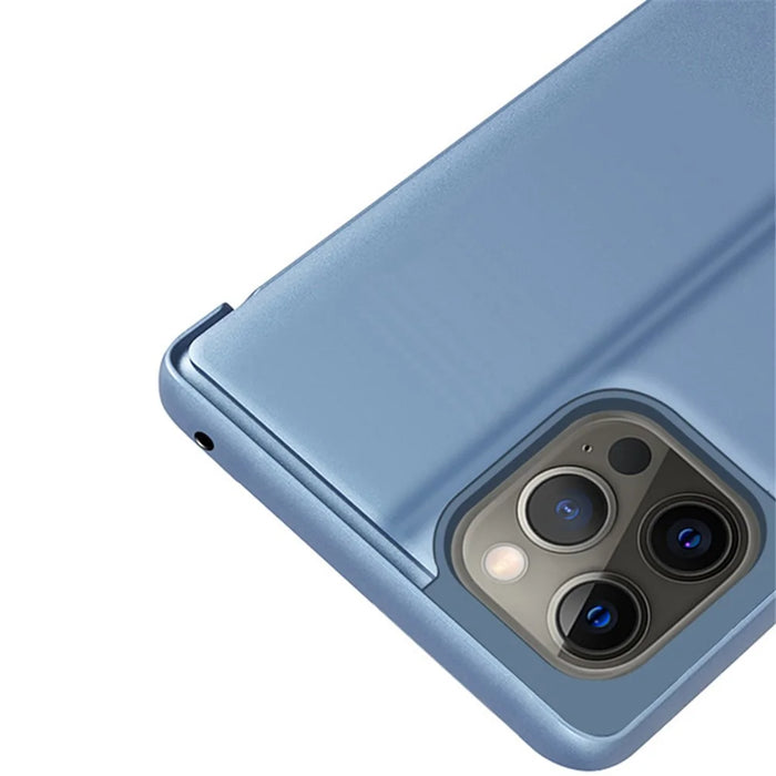 For iPhone 15 Pro Flip Leather Cover with Stand Full Body Protective Phone Case - Blue - 5