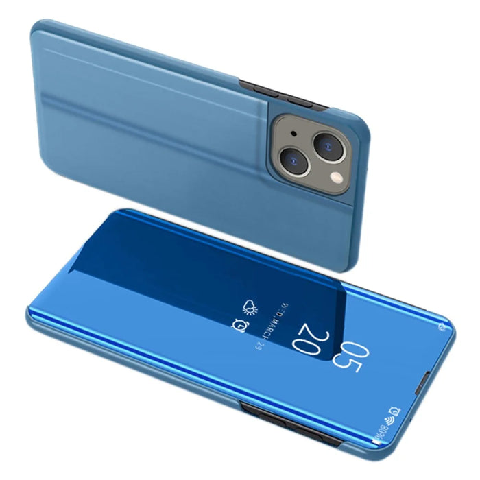 For iPhone 15 Plus Flip Leather Cover with Stand Full Body Protective Phone Case - Blue - 1
