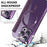 For iPhone 15 Pro Max RFID Blocking Card Holder Phone Case Built-in Lens Film Leather Shell Compatible with MagSafe - Purple - 7