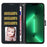 For iPhone 15 Plus Glittery PU Leather Wallet Case Stand Anti-scratch Phone Cover - Black - 2