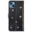 For iPhone 15 Plus Glittery PU Leather Wallet Case Stand Anti-scratch Phone Cover - Black - 7