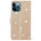 For iPhone 15 Pro Max Glittery Phone Case PU Leather Wallet Stand Full Protection Cover - Gold - 7