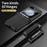 For Samsung Galaxy Z Flip5 5G Litchi Texture Phone Case Double Hinge Design Leather Coated PC Electroplating Cover with Stylus Pen - Black  /  Black - 2