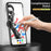 For Samsung Galaxy Z Flip5 5G Litchi Texture Phone Case Double Hinge Design Leather Coated PC Electroplating Cover with Stylus Pen - Black  /  Black - 3