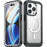 For iPhone 15 Pro Phone Case PC + TPU Fall Protection Cover with Tempered Glass Screen Protector - Black - 2