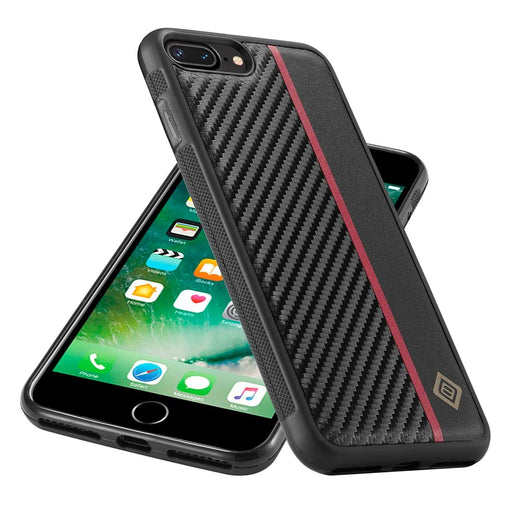 LC.IMEEKE For iPhone 7 / 8 / SE (2020) / SE (2022) PU Leather+TPU+EVA Case Carbon Fiber Texture Mobile Phone Cover - 2