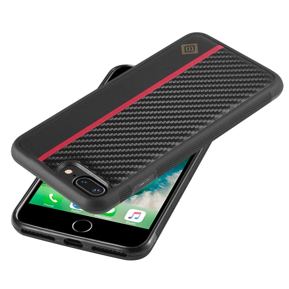 LC.IMEEKE For iPhone 7 / 8 / SE (2020) / SE (2022) PU Leather+TPU+EVA Case Carbon Fiber Texture Mobile Phone Cover - 3