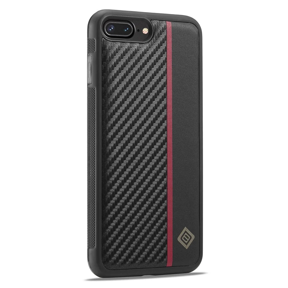 LC.IMEEKE For iPhone 7 / 8 / SE (2020) / SE (2022) PU Leather+TPU+EVA Case Carbon Fiber Texture Mobile Phone Cover - 4