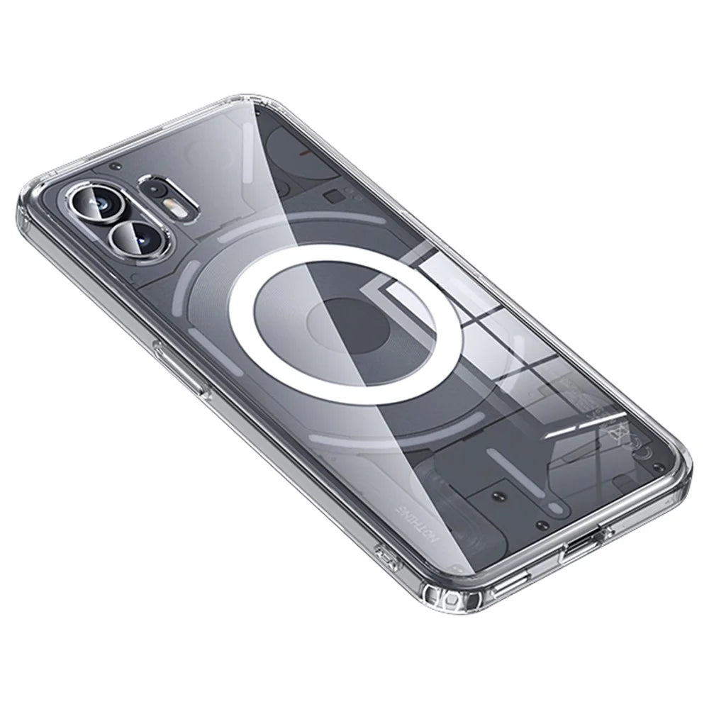 Magnetic Phone Case for Nothing Phone (2) , PC+TPU Phone Cover Magnetic Case - Transparent - 1