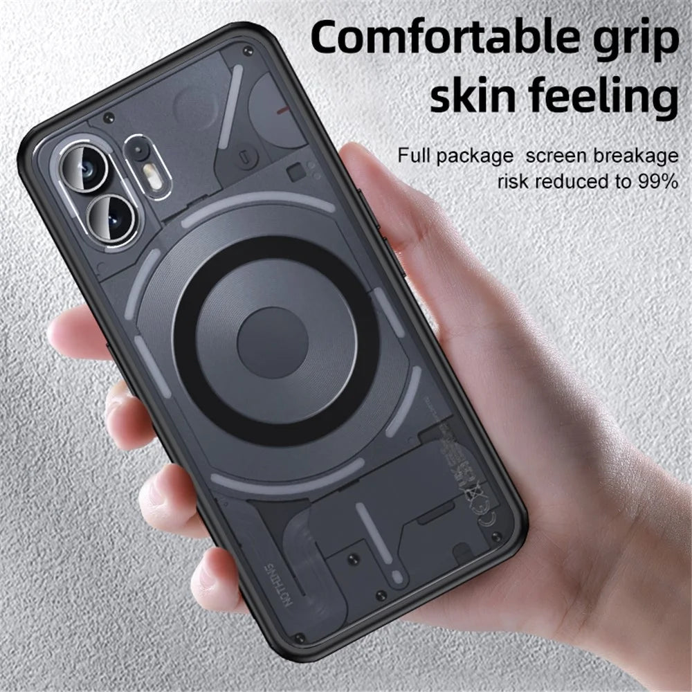 Magnetic Phone Case for Nothing Phone (2) , PC+TPU Phone Cover Magnetic Case - Transparent - 3