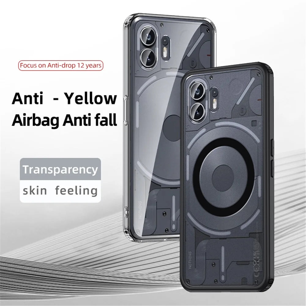 Magnetic Phone Case for Nothing Phone (2) , PC+TPU Phone Cover Magnetic Case - Transparent - 5