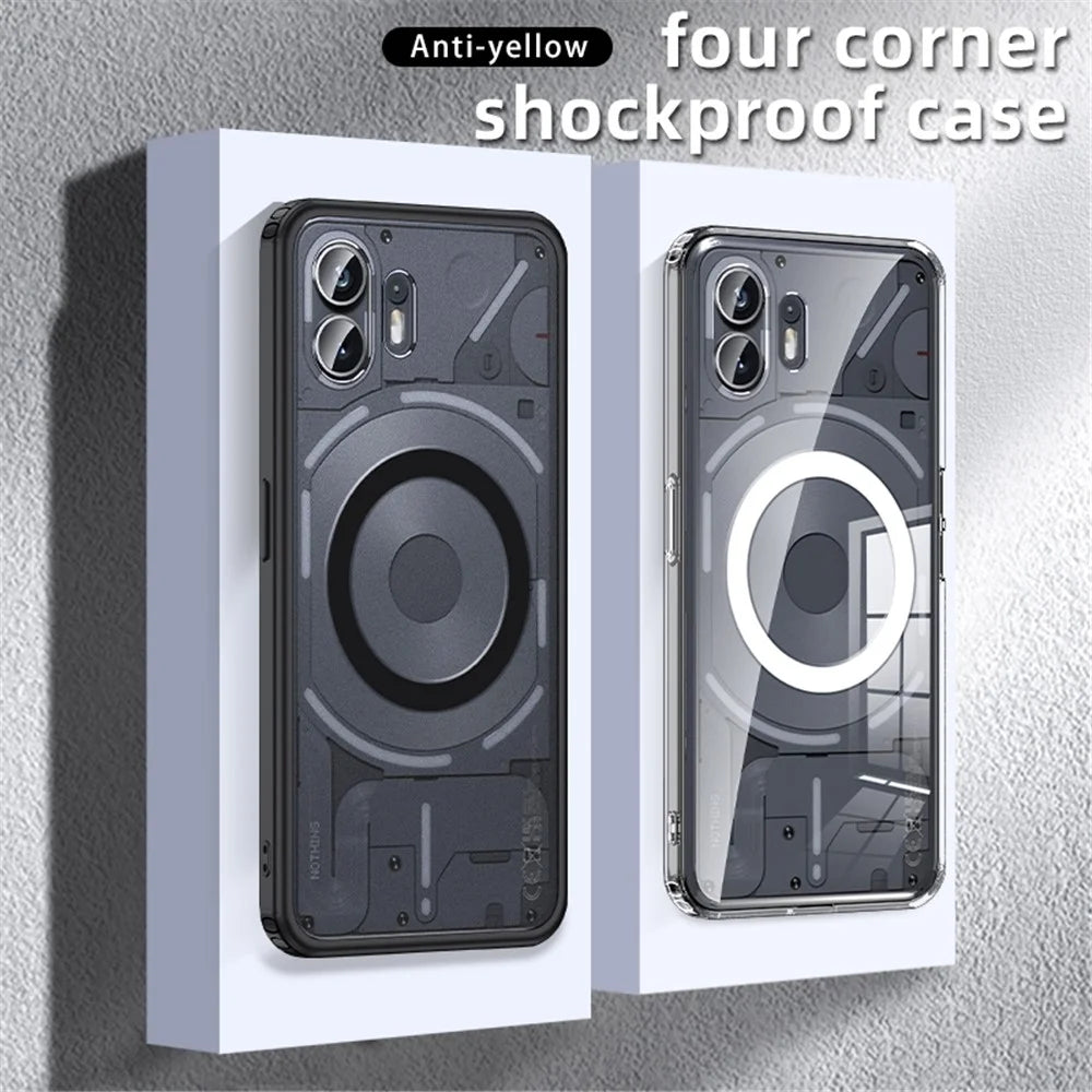 Magnetic Phone Case for Nothing Phone (2) , PC+TPU Phone Cover Magnetic Case - Transparent - 7