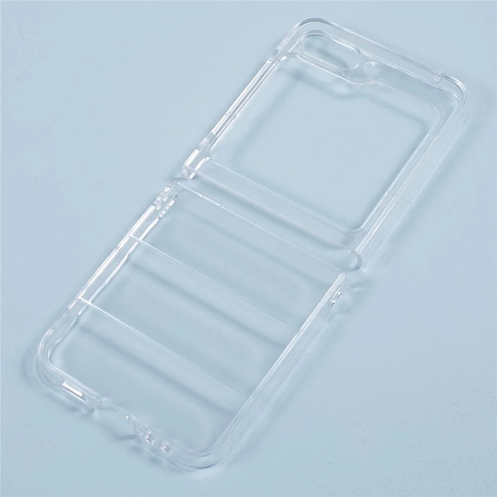 For Samsung Galaxy Z Flip5 5G Clear Phone Case Anti-Scratch Hard PC Back Cover - 4