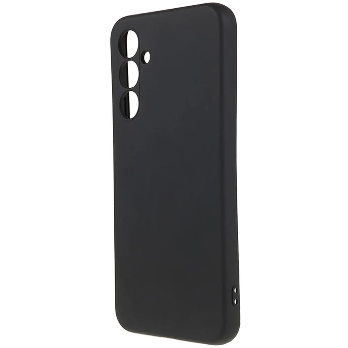 For Samsung Galaxy S23 FE Fiber Lining Rubberized TPU Phone Cover Anti-Scratch Back Case - Black - 3