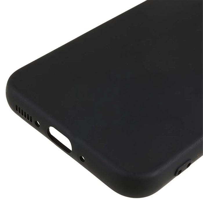 For Samsung Galaxy S23 FE Fiber Lining Rubberized TPU Phone Cover Anti-Scratch Back Case - Black - 6
