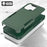 For iPhone 15 Pro Max Mobile Phone Back Cover PC+TPU Drop Protection Case - Dark Green - 3
