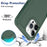 For iPhone 15 Pro Max Mobile Phone Back Cover PC+TPU Drop Protection Case - Dark Green - 4