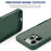 For iPhone 15 Pro Max Mobile Phone Back Cover PC+TPU Drop Protection Case - Dark Green - 5