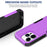 For iPhone 15 Pro Anti-scratch Phone Case PC+TPU Shockproof Back Cover - Purple - 5
