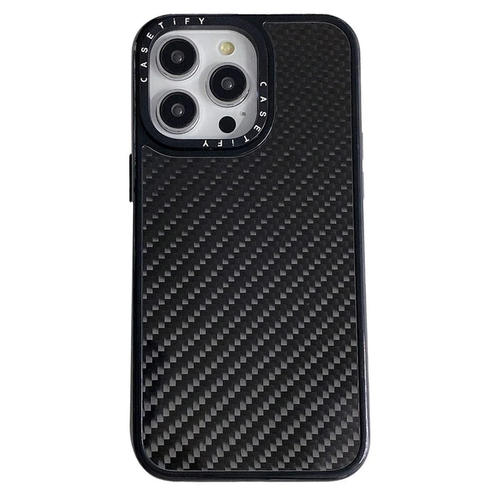 For iPhone 15 Pro Anti-Scratch Shell Carbon Fiber Texture Mobile Phone Case PC+TPU Phone Cover - 1