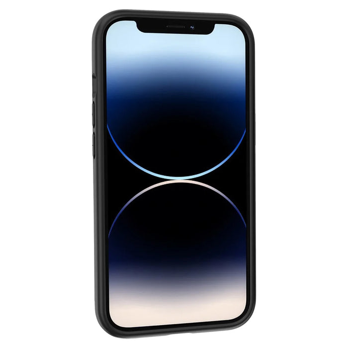 For iPhone 15 Plus PC + TPU Hybrid Phone Shell Anti-Scratch Phone Case Rubberized Surface Cover - Black - 6