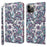 For iPhone 15 3D Pattern Printing Flip Case PU Leather Wallet Stand Phone Cover with Strap - Impatiens - 1