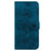 For iPhone 15 Pro Max PU Leather Wallet Stand Cover Imprinted Lily Flower Phone Case Shockproof Phone Shell - Dark Blue - 7