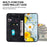 For iPhone 15 Plus Imprinted Lily Flower Case Shockproof PU Leather Wallet Stand Shell - Black - 3
