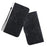 For iPhone 15 Plus Imprinted Lily Flower Case Shockproof PU Leather Wallet Stand Shell - Black - 5
