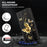 For iPhone 15 Protective Wallet Cover PU Leather 3D Pattern Printing Stand Phone Case with Strap - Golden Butterfly - 4