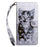 For iPhone 15 Pro PU Leather Stand Wallet Case 3D Pattern Printing Phone Cover with Strap - Cat - 6