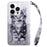 For iPhone 15 Pro PU Leather Stand Wallet Case 3D Pattern Printing Phone Cover with Strap - Cat - 7