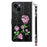 For iPhone 15 Plus PU Leather Wallet Case Flip Stand 3D Pattern Printing Phone Cover with Strap - Rose Flower - 7