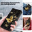 For iPhone 15 Pro Max PU Leather Phone Case Wallet Stand 3D Pattern Printing Folio Cover with Strap - Golden Butterfly - 5