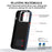 For iPhone 15 Pro Max Kickstand Phone Cover PU Leather Coated TPU Zipper Pocket Case with Hand Strap - Blue - 6