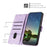 For Samsung Galaxy A32 5G / M32 5G Phone Case Triangle Imprinted Leather Stand Wallet Cover with Strap - Purple - 2
