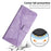 For Samsung Galaxy A32 5G / M32 5G Phone Case Triangle Imprinted Leather Stand Wallet Cover with Strap - Purple - 5