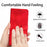 For Samsung Galaxy A54 5G Leather Wallet Folding Stand Phone Cover Triangle Imprinted Shell with Strap - Red - 7