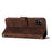 For Samsung Galaxy A22 4G (EU Version) / M32 (India Version) / M32 (Global Version) 4G / F22 / M22 Leather Phone Cover Imprinted Wallet Stand Case - Brown - 3
