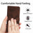 For Samsung Galaxy A22 4G (EU Version) / M32 (India Version) / M32 (Global Version) 4G / F22 / M22 Leather Phone Cover Imprinted Wallet Stand Case - Brown - 7