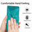 For iPhone 12 / iPhone 12 Pro 6.1 inch PU Leather Stand Phone Case Triangle Imprinted Wallet Cover with Strap - Green - 7